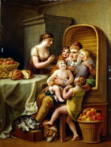 Großvater im Korbstuhl, 1811