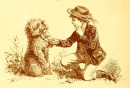 Knabe und Hündchen