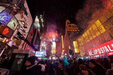 Neujahrsfeier auf dem Times Square in New York
