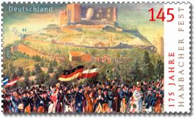 Sonderbriefmarke "175 Jahre Hambacher Fest"